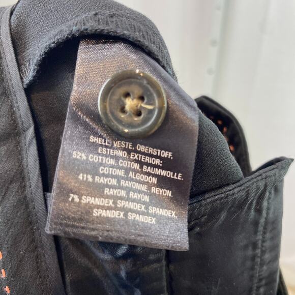 ANTHROPOLOGIE  Size 0 The Essential Slim Pants Flat Front Zip Fly Black - Picture 8 of 10